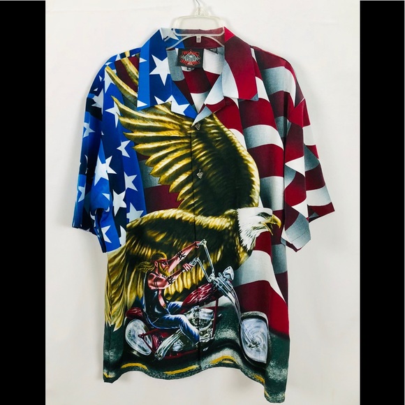 Motorcycle American Eagle Shirt Size XL festivals - Picture 4 of 7